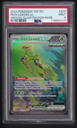 Pokemon - Temporal Forces 2024 - Iron Leaves ex 203/162 - PSA 9 - Image 1