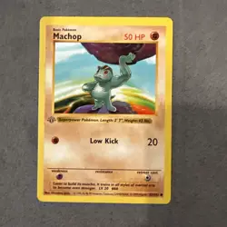 Machop 1st Edition 52/102 Gray Stamp Error Ungraded NM Base Set Pokemon 1999 - Image 1