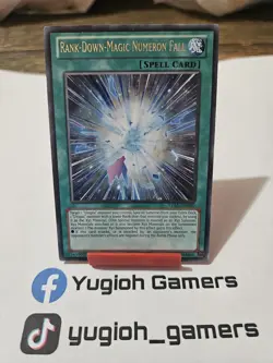 Yu-Gi-Oh Rank Down Magic Numeron Fall LVAL Rare Light Played - Image 1