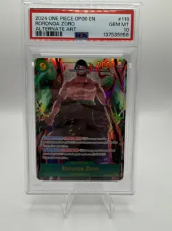 2024 One Piece - Roronoa Zoro #118 OP06 Alternate Art - PSA 10 Gem Mint - Image 1