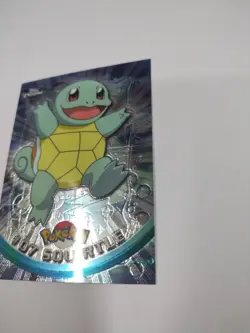 MINT 2000 Topps Chrome Pokemon Cards - Series 1 - Squirtle #07 cute Starter - Image 2