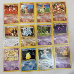 Vintage Pokemon Gym Heroes Card Lot Sabrina Blaine WOTC 1999 12 Cards - Image 1