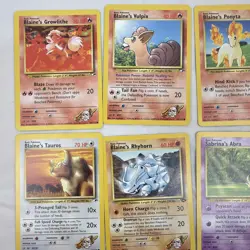Vintage Pokemon Gym Heroes Card Lot Sabrina Blaine WOTC 1999 12 Cards - Image 2