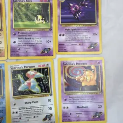 Vintage Pokemon Gym Heroes Card Lot Sabrina Blaine WOTC 1999 12 Cards - Image 4