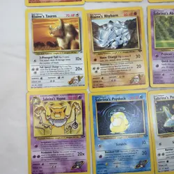 Vintage Pokemon Gym Heroes Card Lot Sabrina Blaine WOTC 1999 12 Cards - Image 5