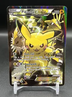 Pikachu EX Full Art Promo Pokemon TCG Card XY124 Played HP - Image 1
