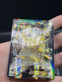 Pikachu EX Full Art Promo Pokemon TCG Card XY124 Played HP - Image 3