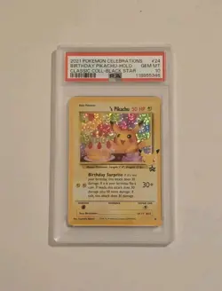Birthday Pikachu Celebrations Classic Collection Pokemon PSA 10 GEM MT - Image 1