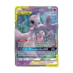 Pokemon SM - Unified Minds Mewtwo & Mew GX (UR) #71/236 (Holo) NM - Image 1