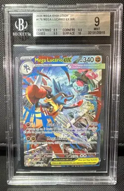 2025 Pokemon TCG | Mega Evolutions | Mega Lucario SIR BGS 9 Mint - Image 1
