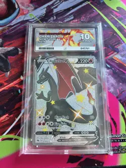 Pokemon TCG Charizard V Champions Path 079/073 Ace 10 GM PERFECT SUBGRADES - Image 1