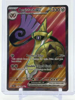 2023 Pokemon AEGISLASH EX #230/182 Paradox Rift Ultra Rare Full Art - Not Played - Image 1