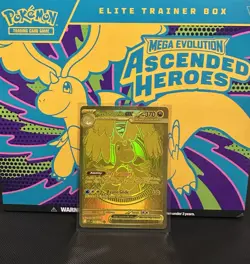 Mega Dragonite Ex 295/217 GOLD HYPER RARE POKEMON TCG ASCENDED HEROES - Image 1