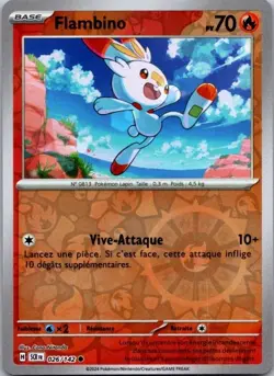 Carte Pokemon Flambino 026/142 Reverse - 2024 - Image 1