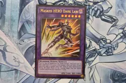 Yugioh Masked HERO Dark Law Ultra Rare 1st Ed MZMU-EN070 Alternate Art - Image 1
