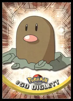 Pokemon Cards Diglett #50 Topps Trading Cards Series 1 LP *1 - Image 1