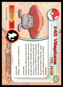 Pokemon Cards Vileplume #45 Topps Trading Cards Series 1 NM *2 - Image 2