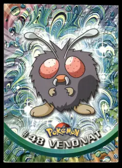 Pokemon Cards Venonat #48 Topps Trading Cards Series 1 LP *1 - Image 1