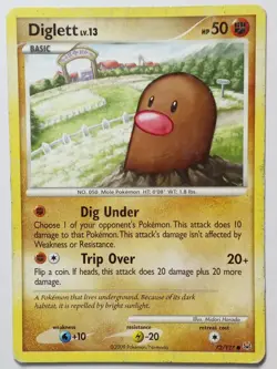 Diglett 72/127 HP - B1G1F Platinum Pokemon Card - Midori Harada Art - Image 1