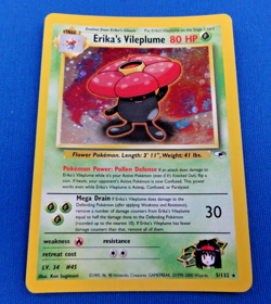 Pokemon TCG Gym Heroes Erika's Vileplume Holo Card 5/132 Very Good Condition - Image 3