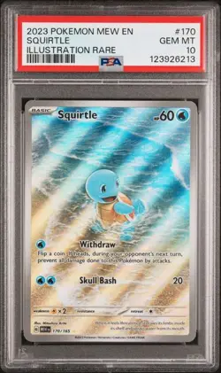 PSA 10 Squirtle 170/165 Scarlet & Violet 151 IR English Pokemon Card - Image 1