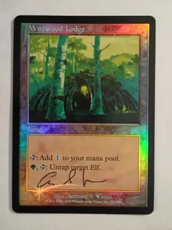 Magic The Gathering - 1x Signed Foil Wirewood Lodge (mtg) Onslaught - Image 1