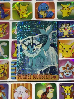 Pokemon Vaporeon HOLO Vintage Pocket Monsters Prism Sticker 1998 Nintendo - Image 2
