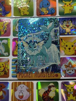 Pokemon Vaporeon HOLO Vintage Pocket Monsters Prism Sticker 1998 Nintendo - Image 3