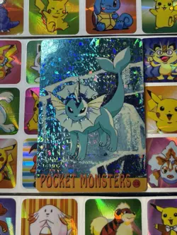Pokemon Vaporeon HOLO Vintage Pocket Monsters Prism Sticker 1998 Nintendo - Image 5