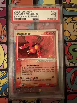 Magmar ex - Pokemon EX Ruby & Sapphire - 100/109 - PSA 9 Mint - Image 1