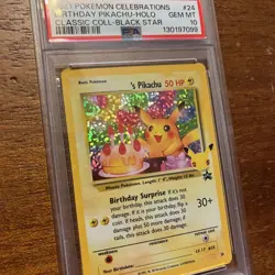 2021 POKEMON CELEBRATIONS CLASSIC COLLECTION #24 BIRTHDAY PIKACHU-HOLO PSA 10 - Image 2