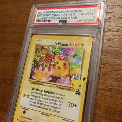 2021 POKEMON CELEBRATIONS CLASSIC COLLECTION #24 BIRTHDAY PIKACHU-HOLO PSA 10 - Image 3