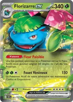 Carte Pokemon Florizarre ex 001/142 - Couronne Stellaire - Francais - Image 1