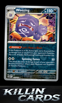 Reverse Holofoil Weezing 110/165 Pokemon Rare SV: Scarlet & Violet 151 Card NM - Image 1