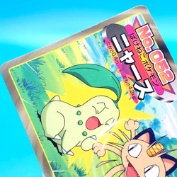Pokemon Card Top Meowth VS Chikorita No.052 Nintendo Japanese Anime F/S - Image 4