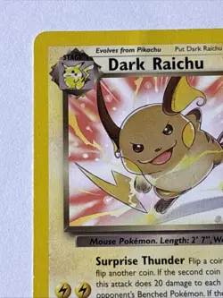 Dark Raichu 7/110 Non Holo Rare - 2002 Pokemon Legendary Collection WotC MP 🔥 - Image 2