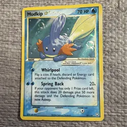 2004 Pokemon EX Team Rocket Returns #107/109 Mudkip Gold Star Holo Rare - Image 1