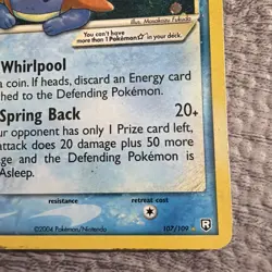 2004 Pokemon EX Team Rocket Returns #107/109 Mudkip Gold Star Holo Rare - Image 5