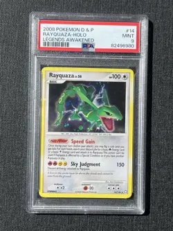 2008 Pokemon Legends Awakened Rayquaza #14/146 Holo PSA 9 MINT (POP 80) - Image 1
