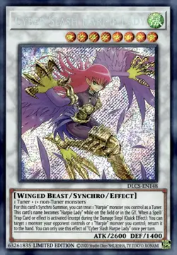 Yu-Gi-Oh! Cyber Slash Harpie Lady Limited DLCS-EN148 Secret Rare NM/LP x1 - Image 1