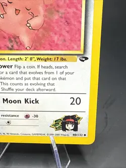 2000 Pokemon Erika’s Clefairy 40/132 Non-Holo Near Mint! Old Card! 🔥🔥 - Image 3