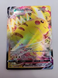 Pokemon TCG Sword & Shield Pikachu VMAX Black Star Promo Card SWSH286-NM - Image 1