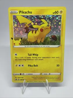 Pokemon Pikachu #SWSH039 English Black Star Promo Cosmos Holo Mint - Image 1