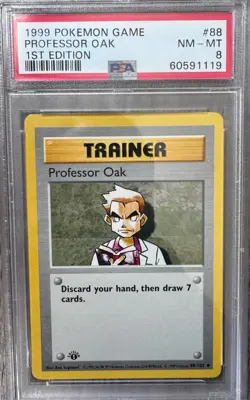 1999 Pokemon Game Professor Oak 1st Edition NM MT8 - Image 1