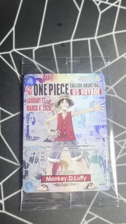 Monkey.D.Luffy (055) (College Basketball US Voyage) SEALED One Piece Promo - Image 2