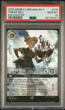 2023 DISNEY LORCANA EN 1-THE FIRST CHAPTER 216 TINKER BELL - GIANT FAIRY ENCHANT - Image 1