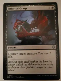 MTG - Lorwyn Eclipsed: Infernal Grasp (0077) - Uncommon - Near Mint - Image 1