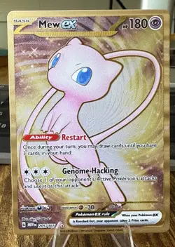Pokemon Mew EX TCG 205/165Sv: Scarlet & Violet 151 Holo Hyper Rare METAL CARD - Image 1