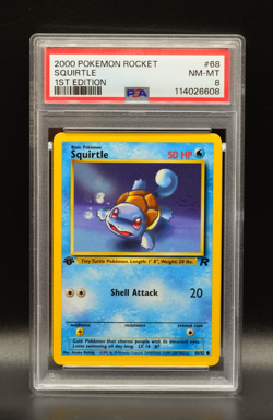 Squirtle 1st Edition 2000 Pokemon Team Rocket PSA 8 Newly Graded - Image 1