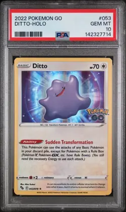 Ditto 053/078 - Pokemon GO Holo (PSA 10) - Image 1